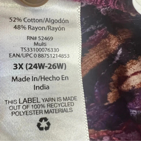 Terra & Sky plus women tops 3X - Picture 7 of 9